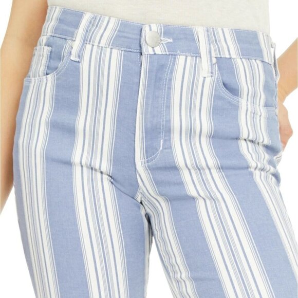 JR94 Greene St. Denim Blue Striped Cropped Skinny Jeans Size 26 x 26 - Picture 3 of 4